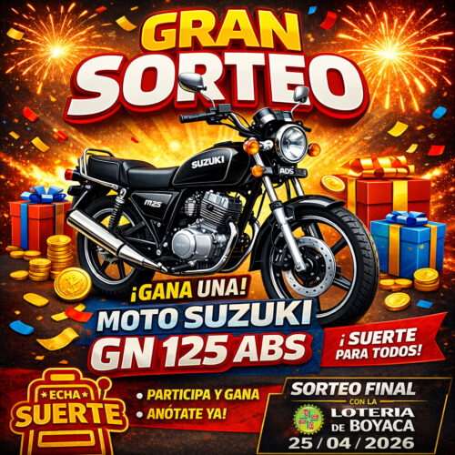 promoción moto GN loteria boyaca Suzuki GN 125